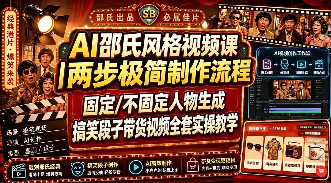 邵氏风格电影AI制作流程