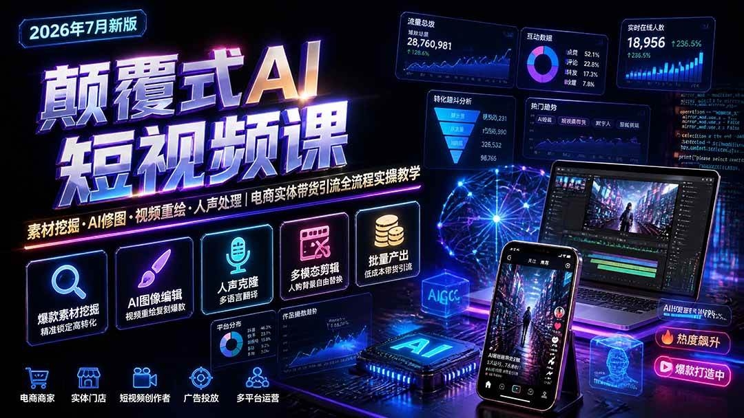 颠覆式AI短视频引流带货